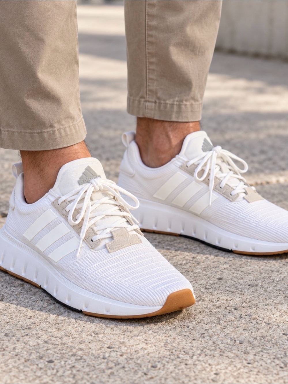 Title: Adidas Swift Run White Gum Sneakers Men’s 9.5 IG4703